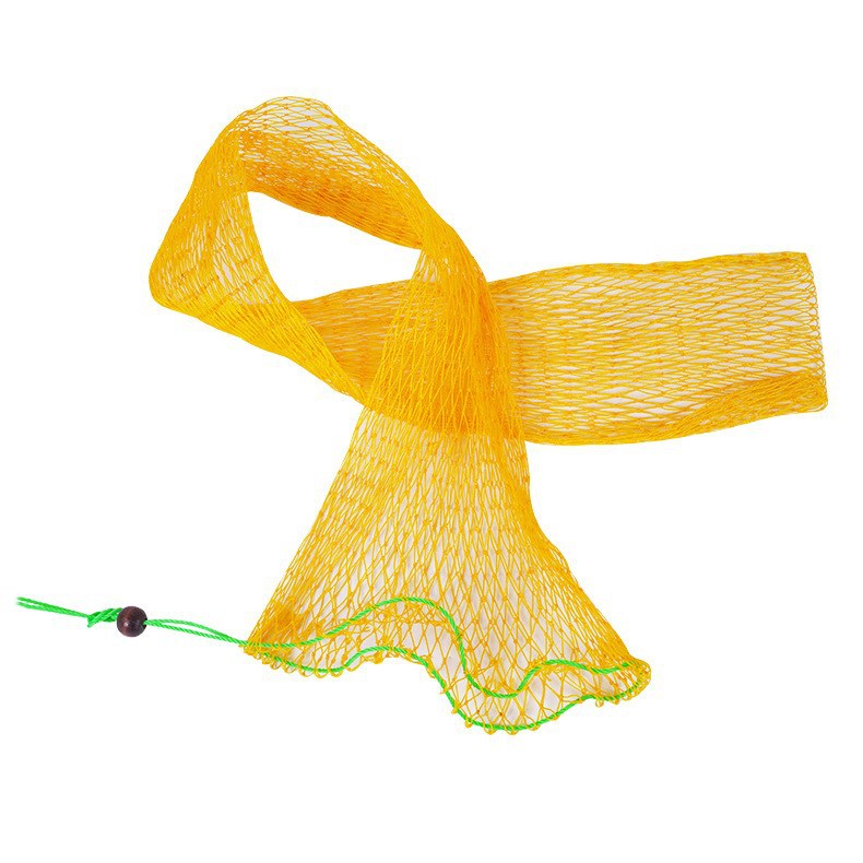 18股线平底加宽鱼护网袋网兜 简易折叠渔护鱼袋 渔网渔具龙虾网