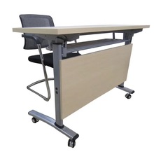 折叠桌多功能会议长条桌可移动侧翻桌 简易培训桌 职员桌批发直销
