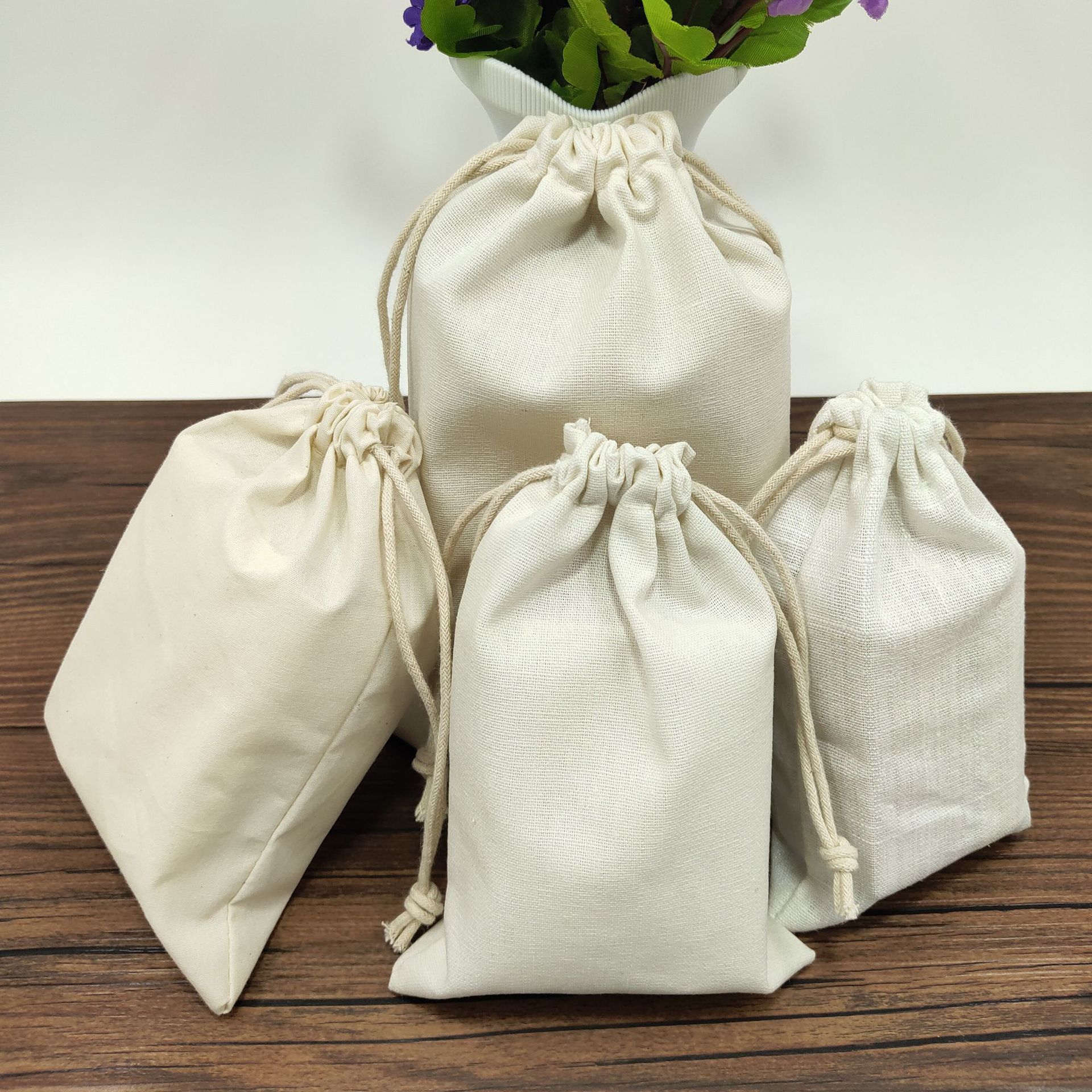 定制纯棉小布袋_大量供应 定制纯棉小布袋礼品袋 束口袋抽绳袋收纳袋 
