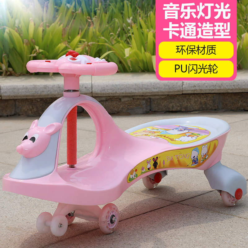 Children's Scooter Swing Car Mute Bobby Car 1-6 Years Old Swing Car Luge Factory Direct Sales One Piece Dropshipping