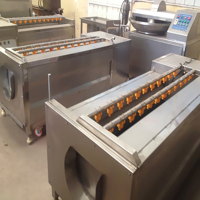 胡萝卜去皮清洗机 红薯毛刷清洗机 高压喷淋清洗机