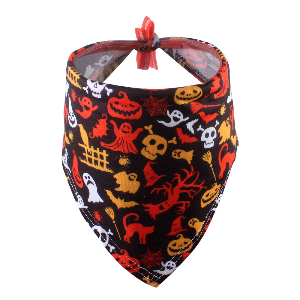 sh349万圣节装饰宠物三角巾 节日装饰宠物配饰狗狗口水巾围脖