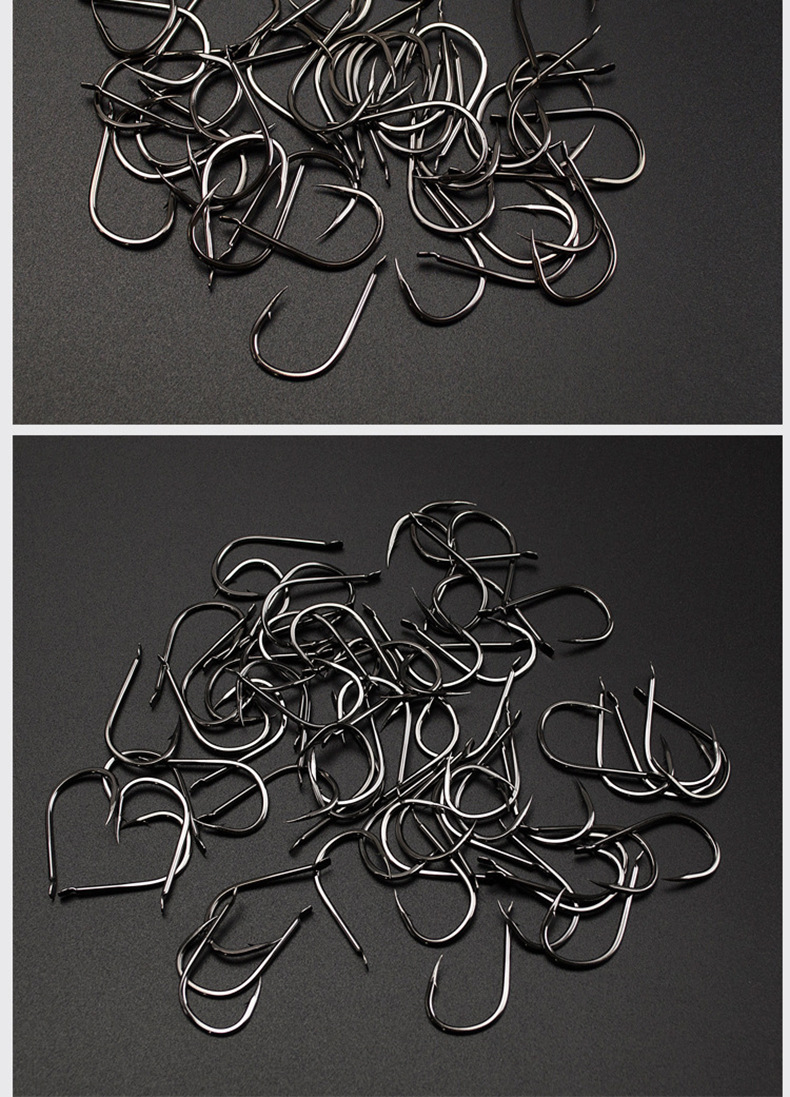 千又黑歪嘴鱼钩 竞技台钓钩渔钩垂钓用品进口渔钩散装批发