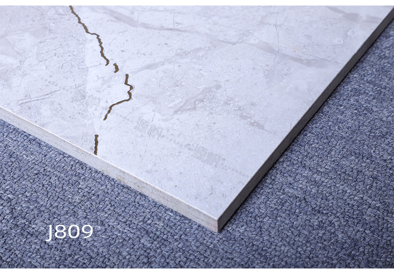 源帆 广东浅色下陷釉800*800客厅商场地板砖金丝釉通体大理石瓷砖