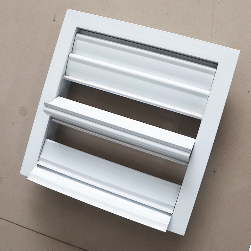自垂百叶风口铝合金出风口 方形防雨自垂百叶风口 可调百叶风口
