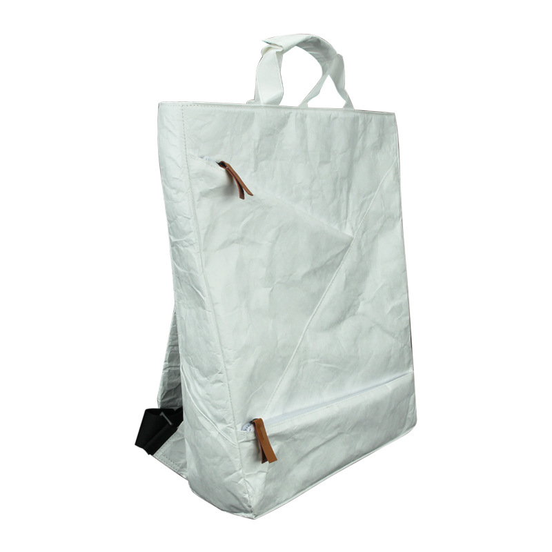 厂家直销纯白色杜邦纸双肩背包款式新颖容量大男女通用可批量定制
