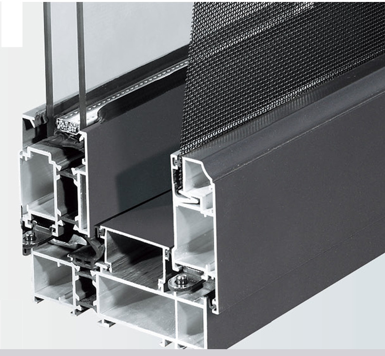 供应铝合金门窗108系列断桥铝合金纱窗一体平开窗隔音窗户