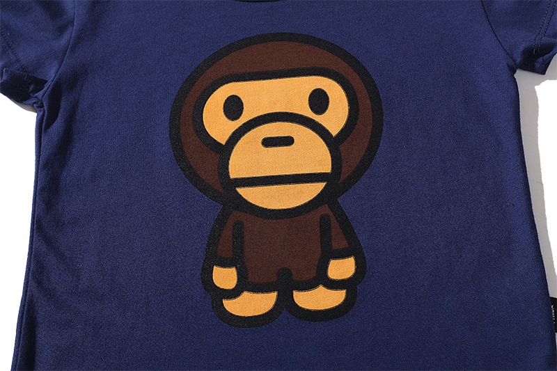 2020春夏潮牌童装milo猴子卡通图案纯棉短袖无弹力圆领t恤