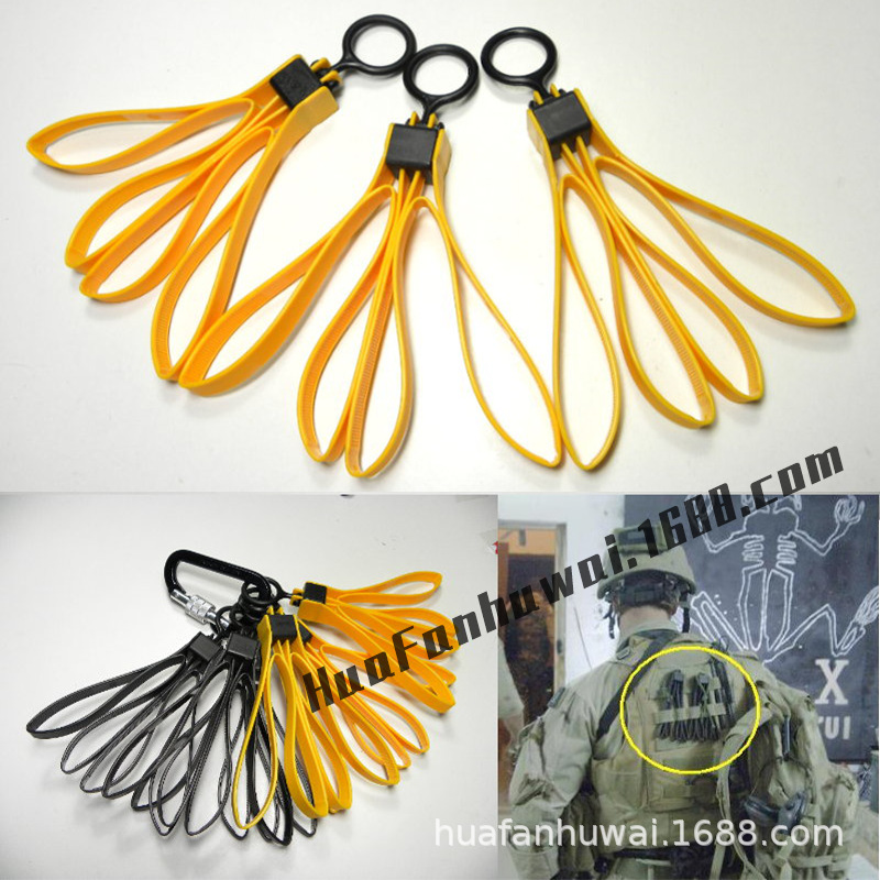 海豹美式asp塑料拉环扎带尼龙手铐战术约束带出造型cos折叠cs装备