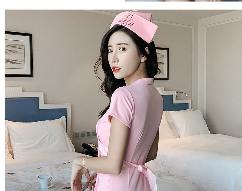 情趣内衣女角色扮演性感短裙烫钻护士制服诱惑套装外贸弹力牛奶丝