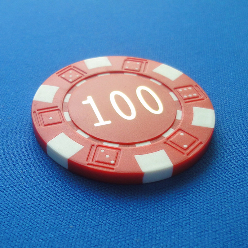 德州扑克筹码币无面值骰子花形筹码abs内嵌铁片11.5克圆形40mm