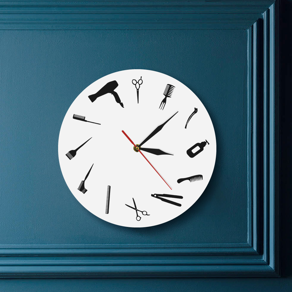 厂家创意简约现代时钟家用 圆形个性卧室静音钟表