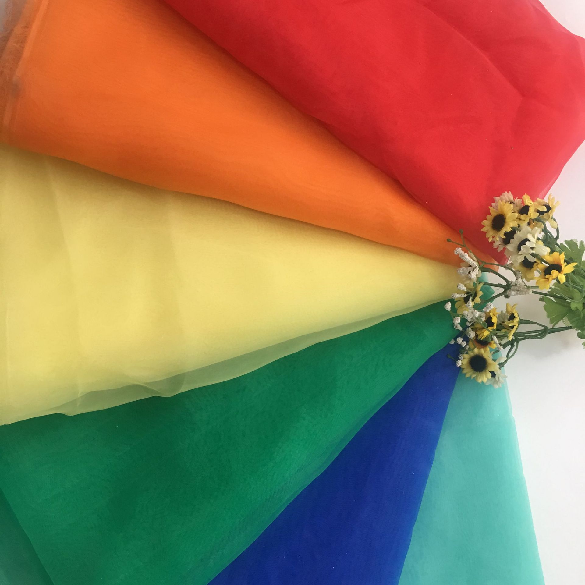 厂家直销 50梭高密无光纱 时尚服装面料婚庆婚纱装饰薄纱欧根纱