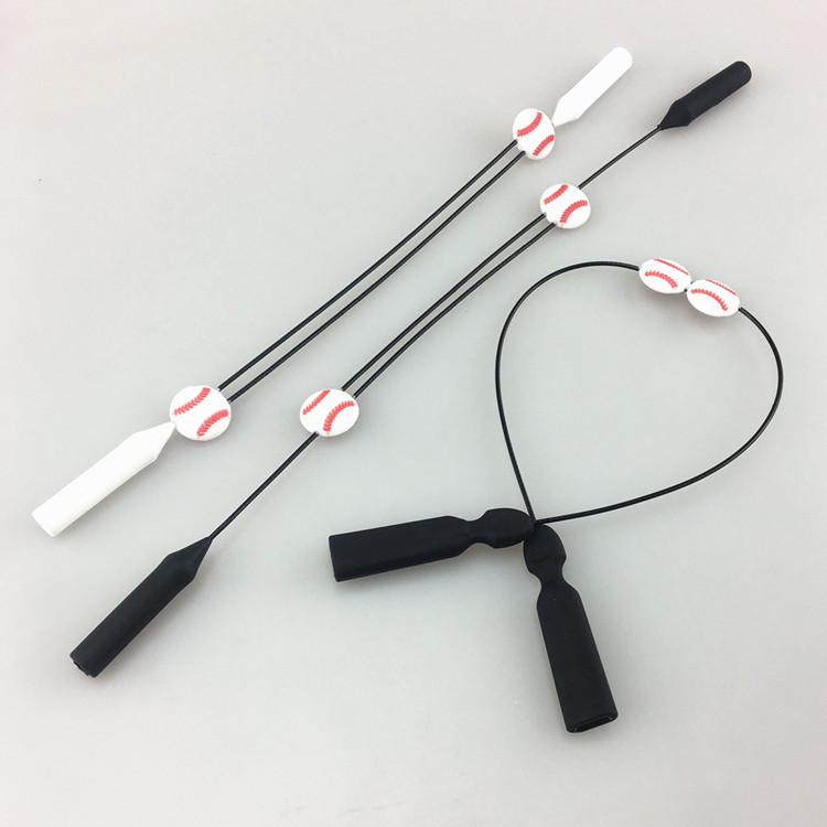 太眼镜专用宽头可调节眼镜绳硅胶眼镜绳伸缩眼镜绑带现货可印logo