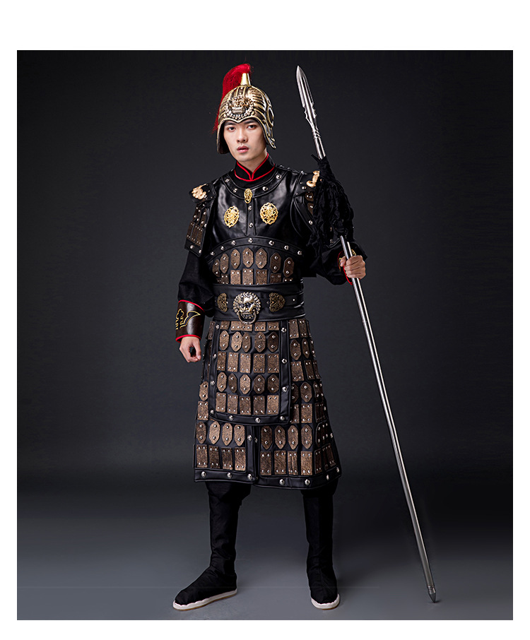 影视古装将军盔甲元帅服士兵武士铠甲战袍剧组群演服装道具演出服