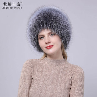 新款秋冬季狐狸毛帽子加厚保暖护耳貉子整皮帽皮草帽子女厂家批发
