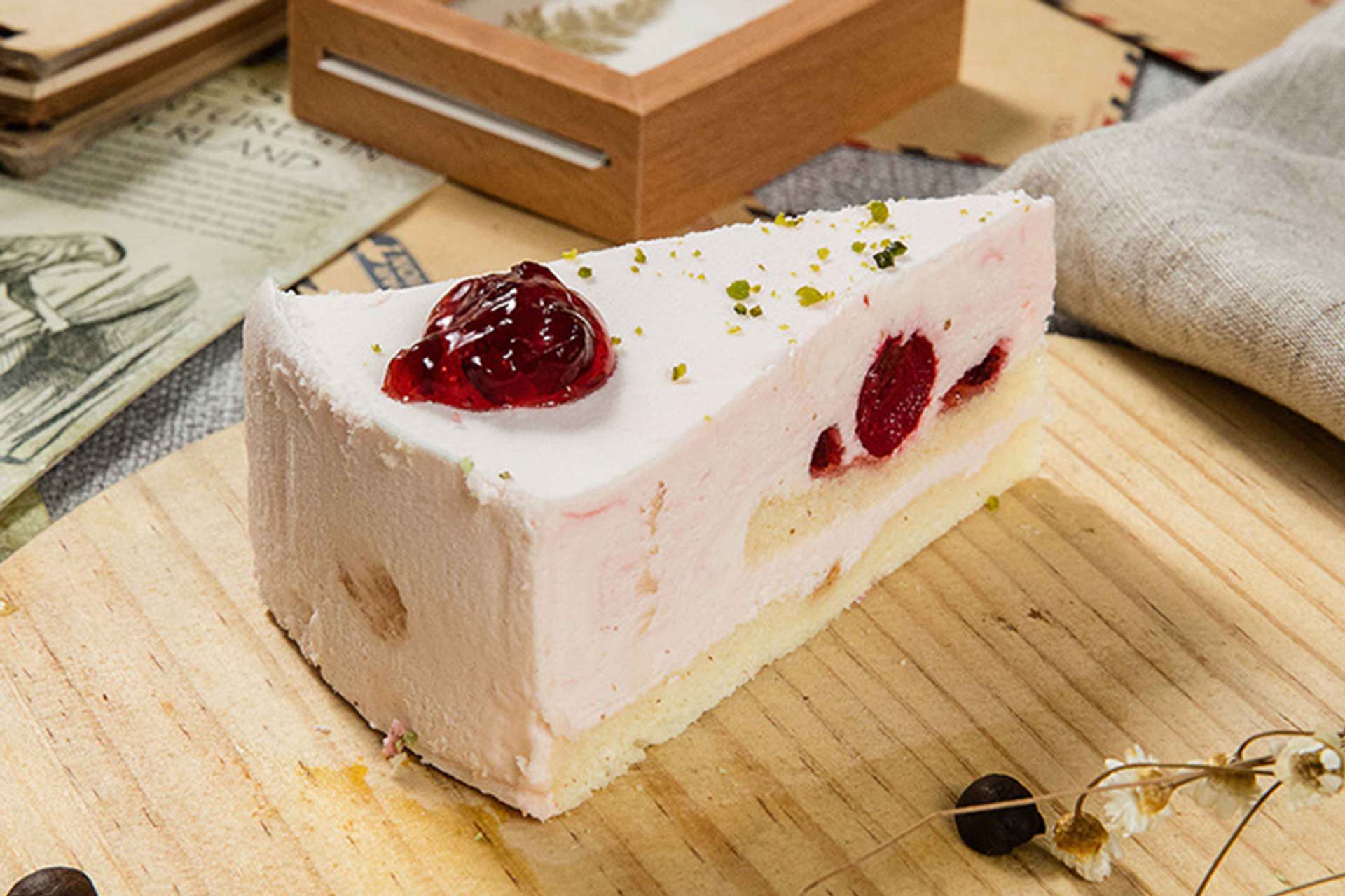 普利欧樱桃芝士8寸800g外卖蛋糕 咖啡馆 茶歇西点甜品下午茶甜点