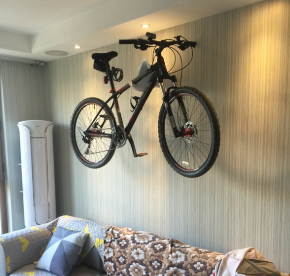 自行车艺术挂架室内家用山地车挂墙架折叠单车壁挂墙壁挂钩停车架
