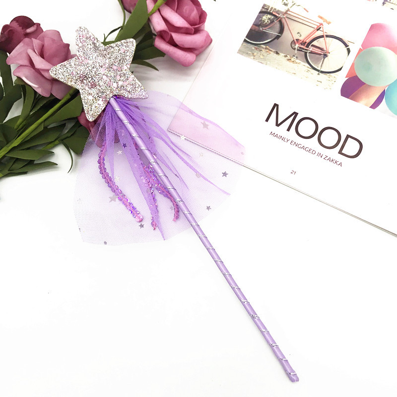 New Fairy Handmade Cat Teaser Five-Pointed Star Magic Wand Magic Wand Children's Feather Super Fairy Toys for Little Girls