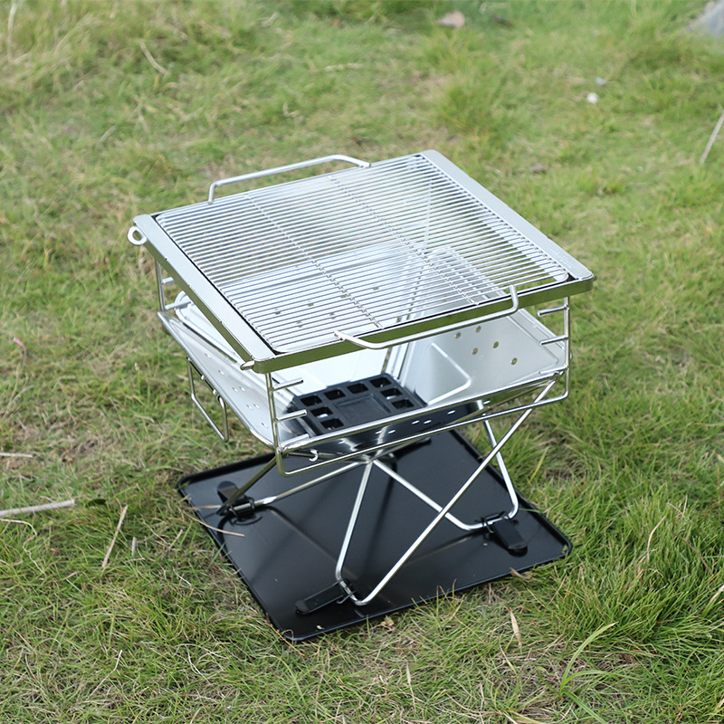 不锈钢烧烤架 户外便携折叠野外露营烧烤炉家用bbq烧烤用具烧烤架