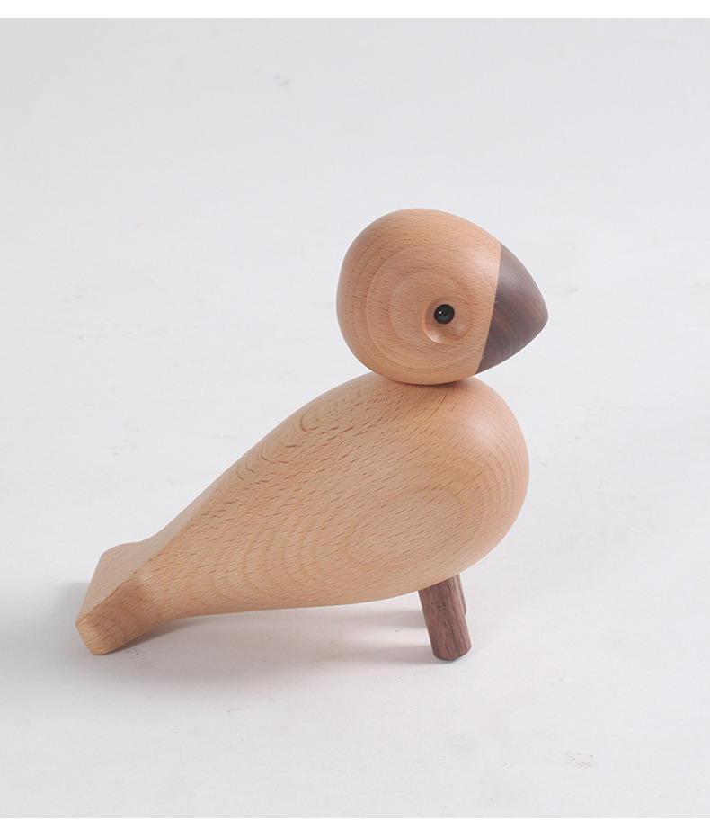 北欧实木小鸟装饰木质工艺品小朋友木玩高端礼品生日礼物一键代发
