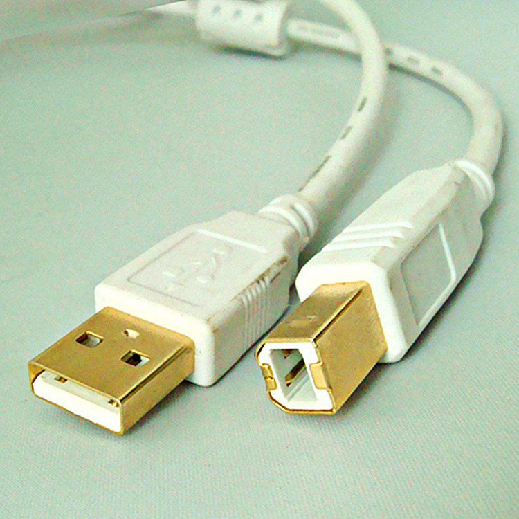 0打印线 am/bm打印机连接线 纯白色打印机数据线-阿里巴巴