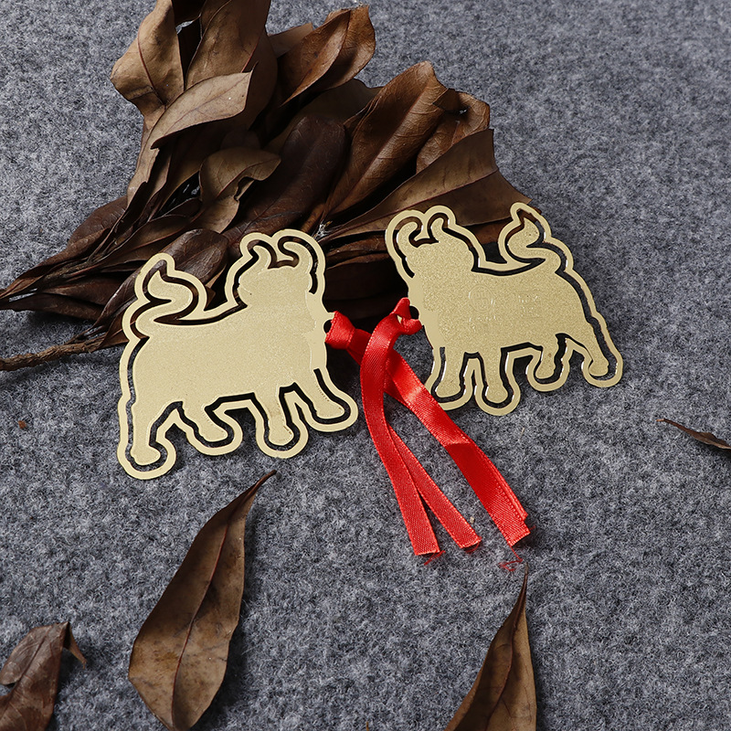 中式风格牛家族读书书签迷你金属可爱学生书签礼物纸页夹多款供选