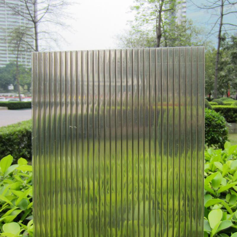 成都6mm双层阳光板茶色pc板雨棚pc板宽度21m内可定做