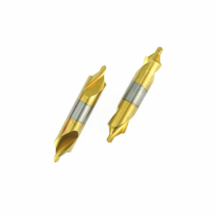 宏峰b型中心钻带护锥b2/2.5/3/3.15/4全磨镀钛螺旋槽中心钻批发