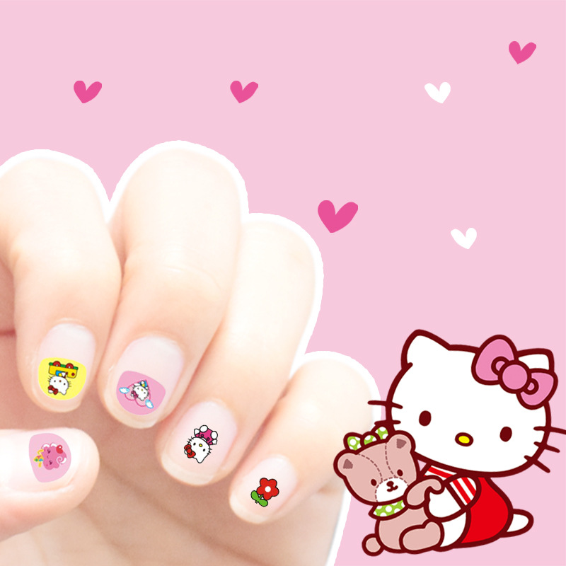 Children's Nail Stickers Baby Girl Decoration Kids Nail Stickers Manicure Girls Cute Princess Cartoon Tattoo Stickers