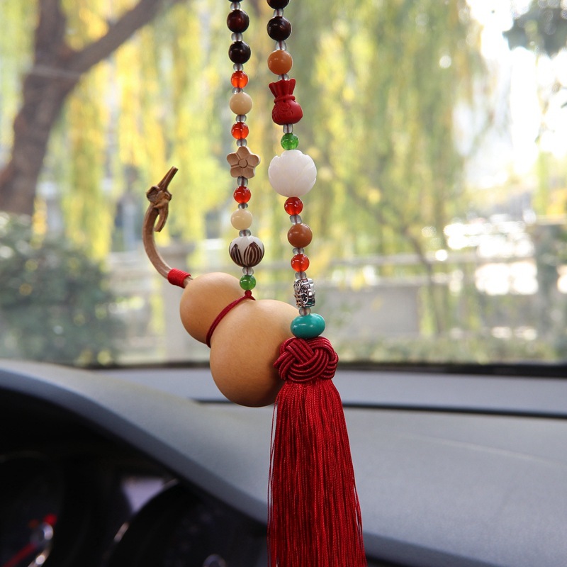 葫芦车挂 汽车挂饰菩提莲花创意汽车后视镜挂件平安车饰 汽车饰品