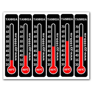 不可逆的温度条变色标签变色测温贴纸示温不干胶变色示温贴纸