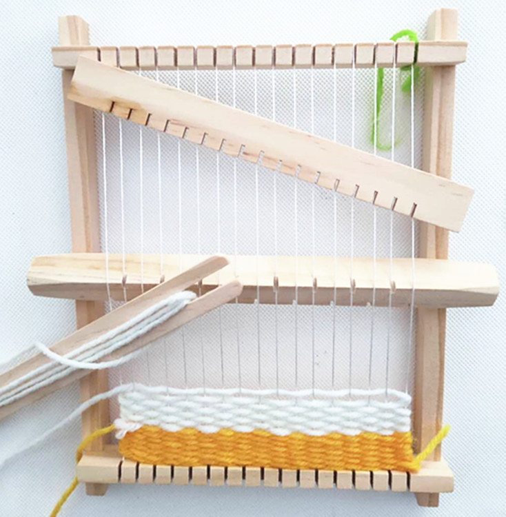 榉木毛线手工大号编织机器 大人幼儿园织布机定制