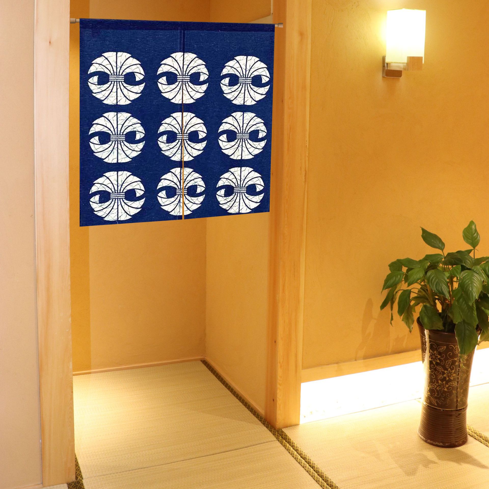 门帘半帘 宽85cm长90cm 日式经典花型风水开运 遮挡透气