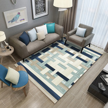 跨境批发客厅茶几印花可定制图案卧室地毯定制款现代简约地毯地垫
