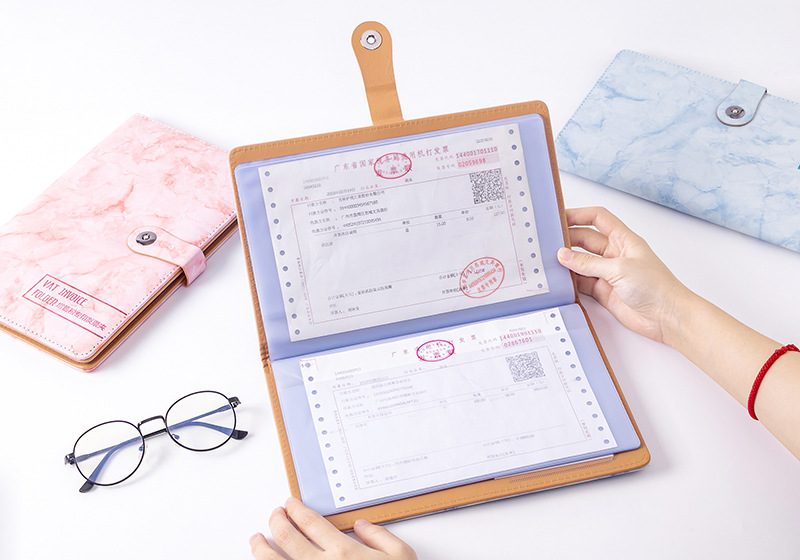 增值税发票夹票据夹本夹子财务专用单据夹收据收纳夹30袋定制logo