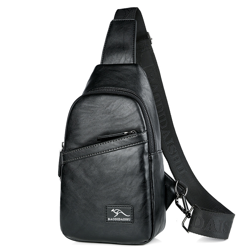 Quality Men's Bag Fashion Chest Bag Waist Bag Casual Shoulder Messenger Bag Men's Pu Travel Bag Mobile Phone Bag One Piece Dropshipping