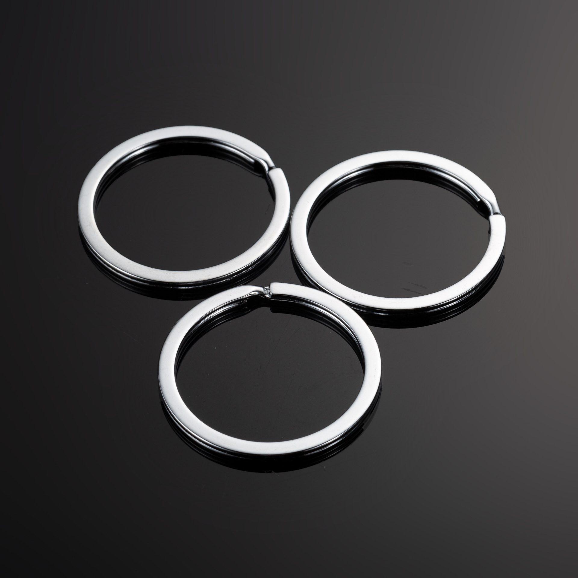 淳美钥匙圈8298碳钢电镀不锈钢直径35mm毫米钥匙环diy铁圈锁匙环