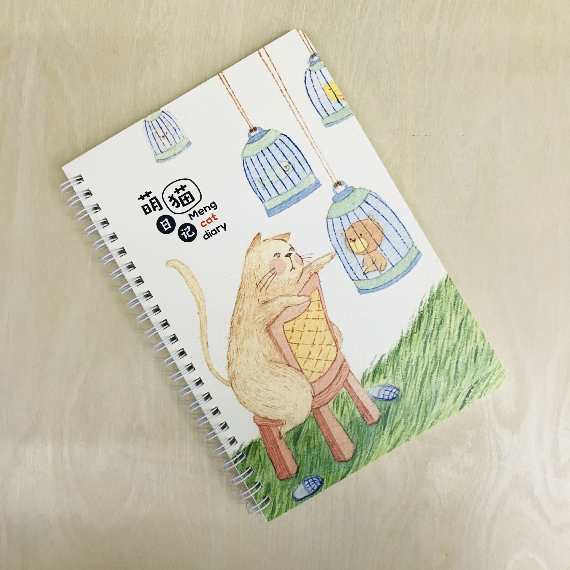 学生作业本线圈卡通少女心风景清新可爱a5记事本课堂笔记本单行本