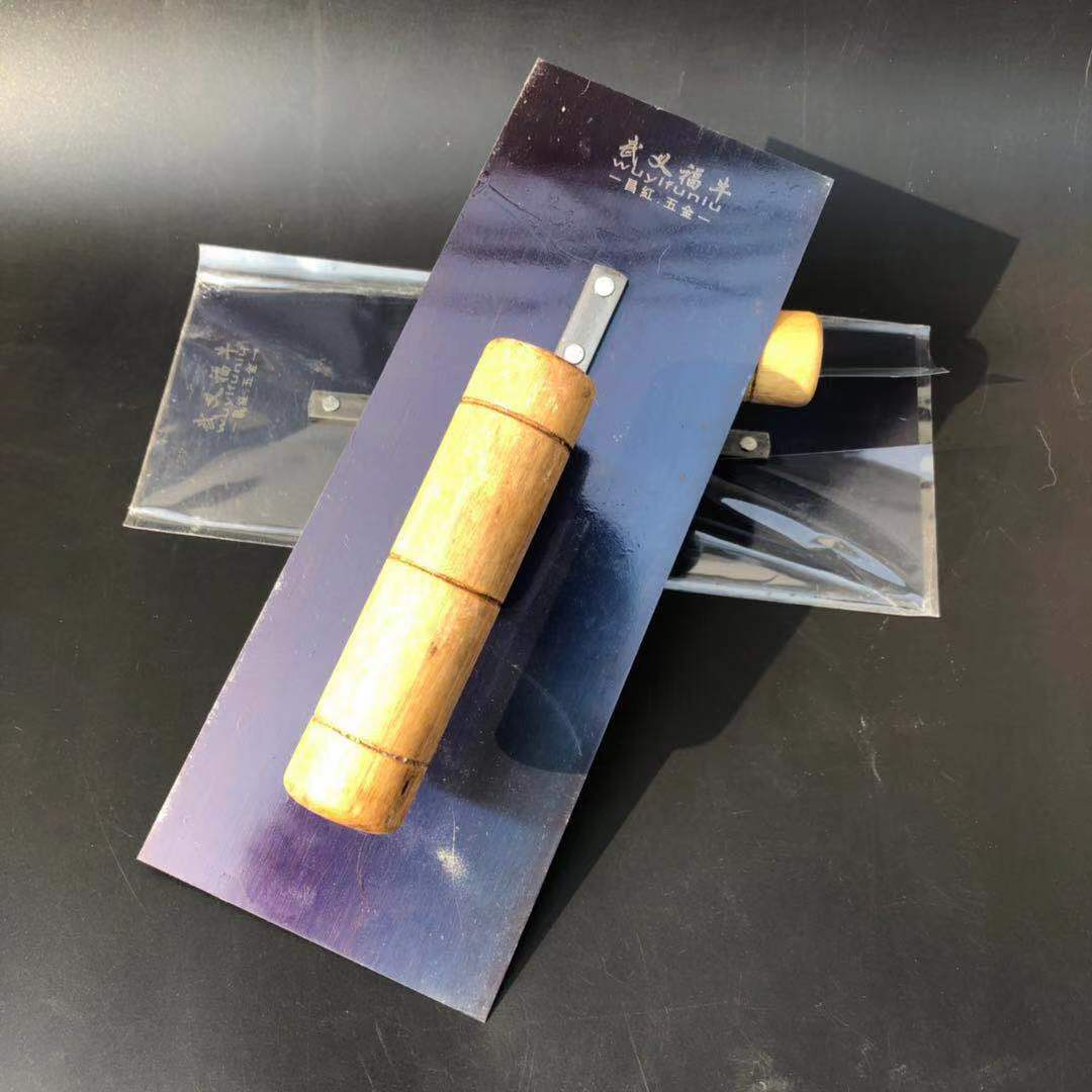 厂价批发烤蓝板木制抹子不锈钢木制抹子推刀抹泥板水泥刀抹刀