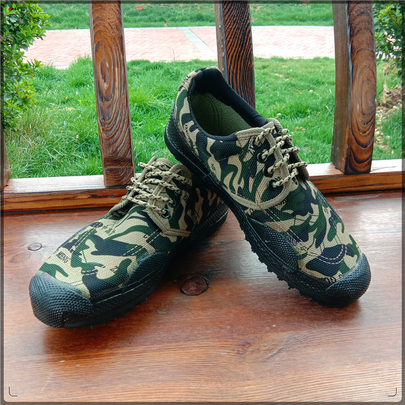 正品作训低帮工作系带帆布胶鞋农民工地军训劳作鞋