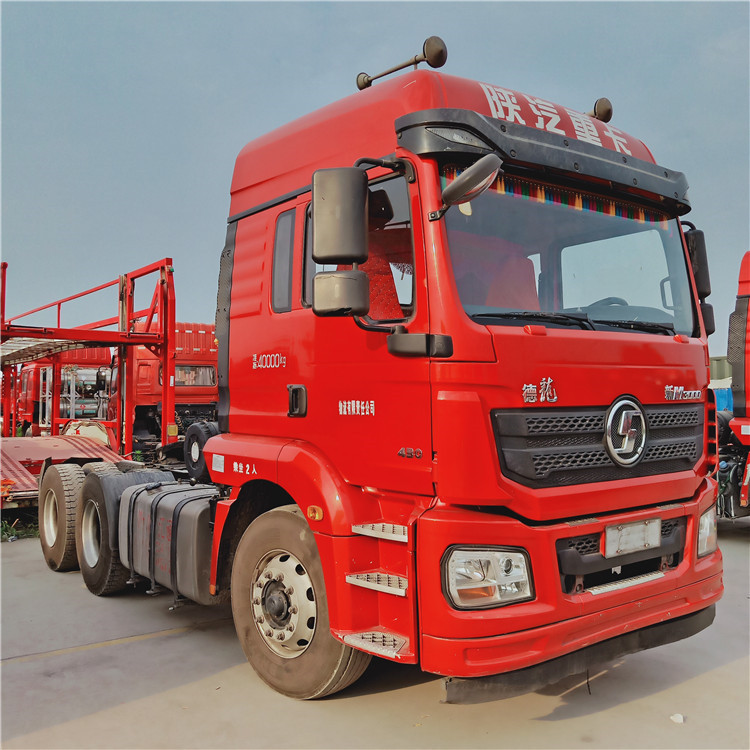 销售二手牵引杆挂车德龙拖挂车头二手牵引全挂车国五重型车头