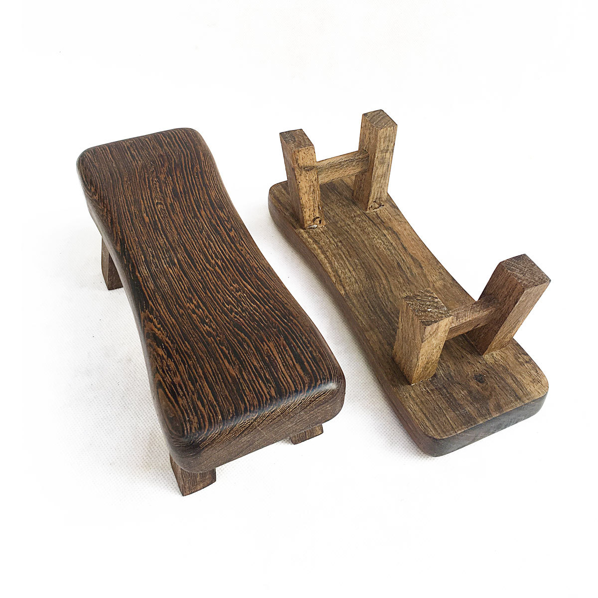 黑檀木红木木枕头 颈椎枕头实木护颈枕保健枕睡枕硬枕鸡翅木枕凳