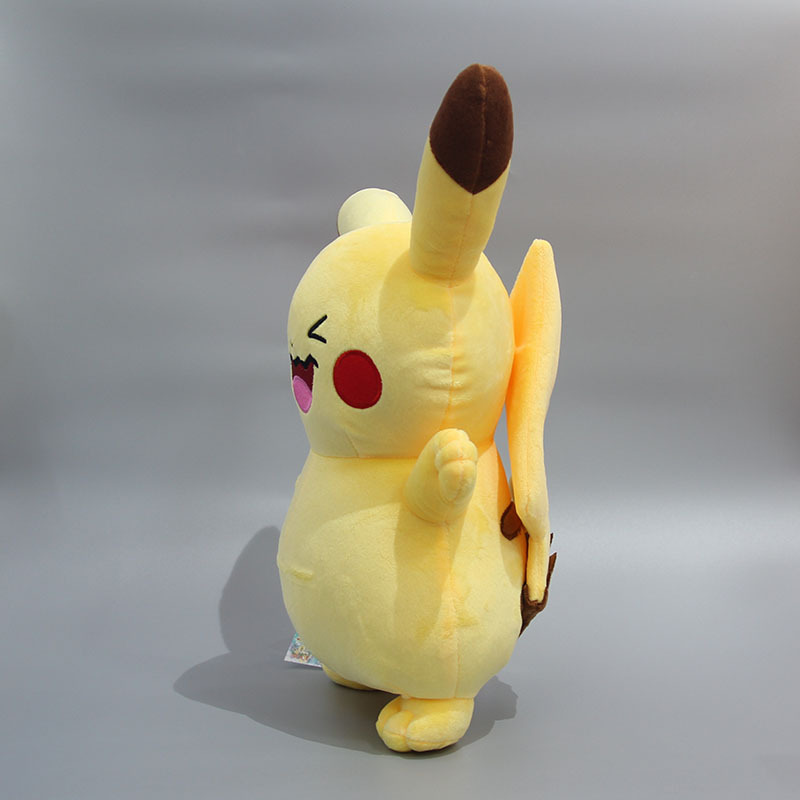 【名称】12寸宠物小精灵飞天皮卡丘   【面料】水晶超柔   【填充】