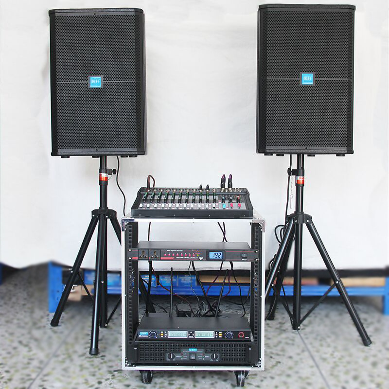 专业15寸音箱金属支架家庭ktv音响落地三脚架舞台会议三角支撑架