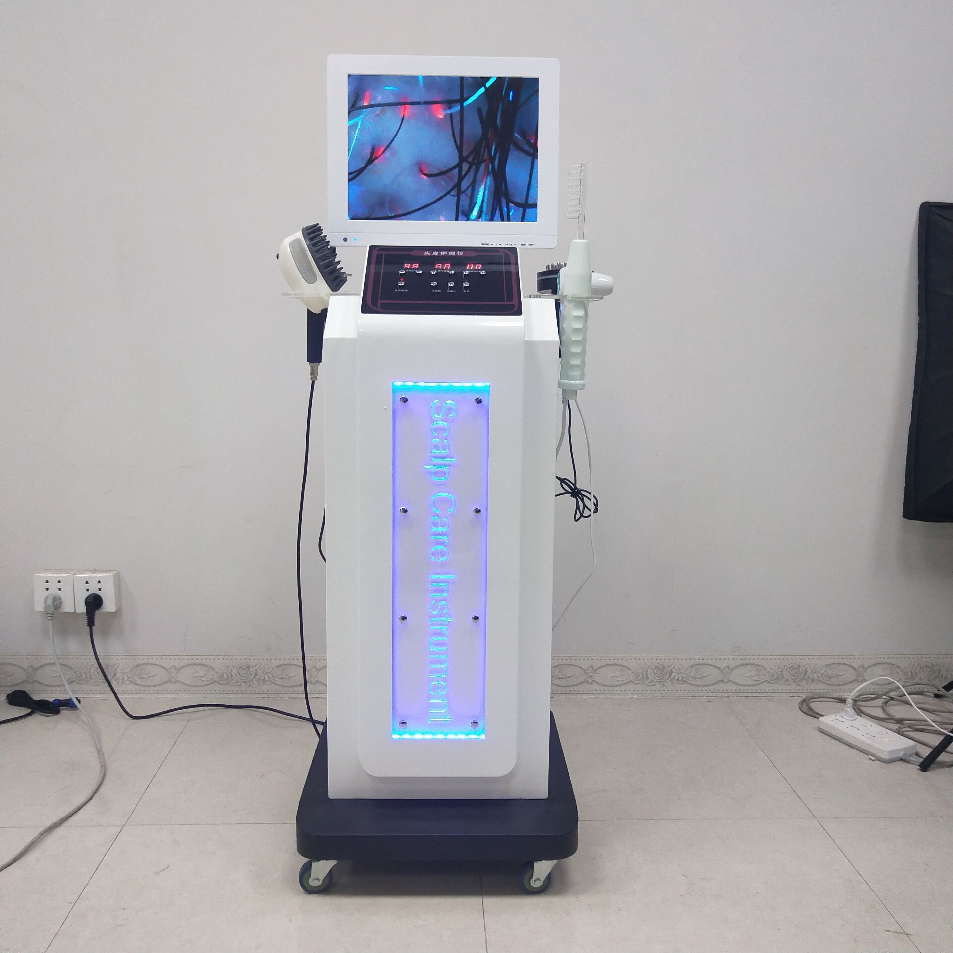 高清检测头皮护理仪3 4光谱检测u盘保存图片分析对比美发设备仪器