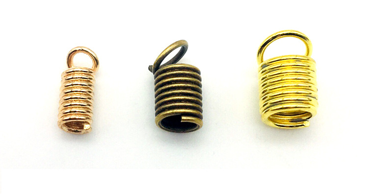 皮绳配件 铁质电镀弹簧扣皮绳拉簧夹扣 diy手链项链配件材料