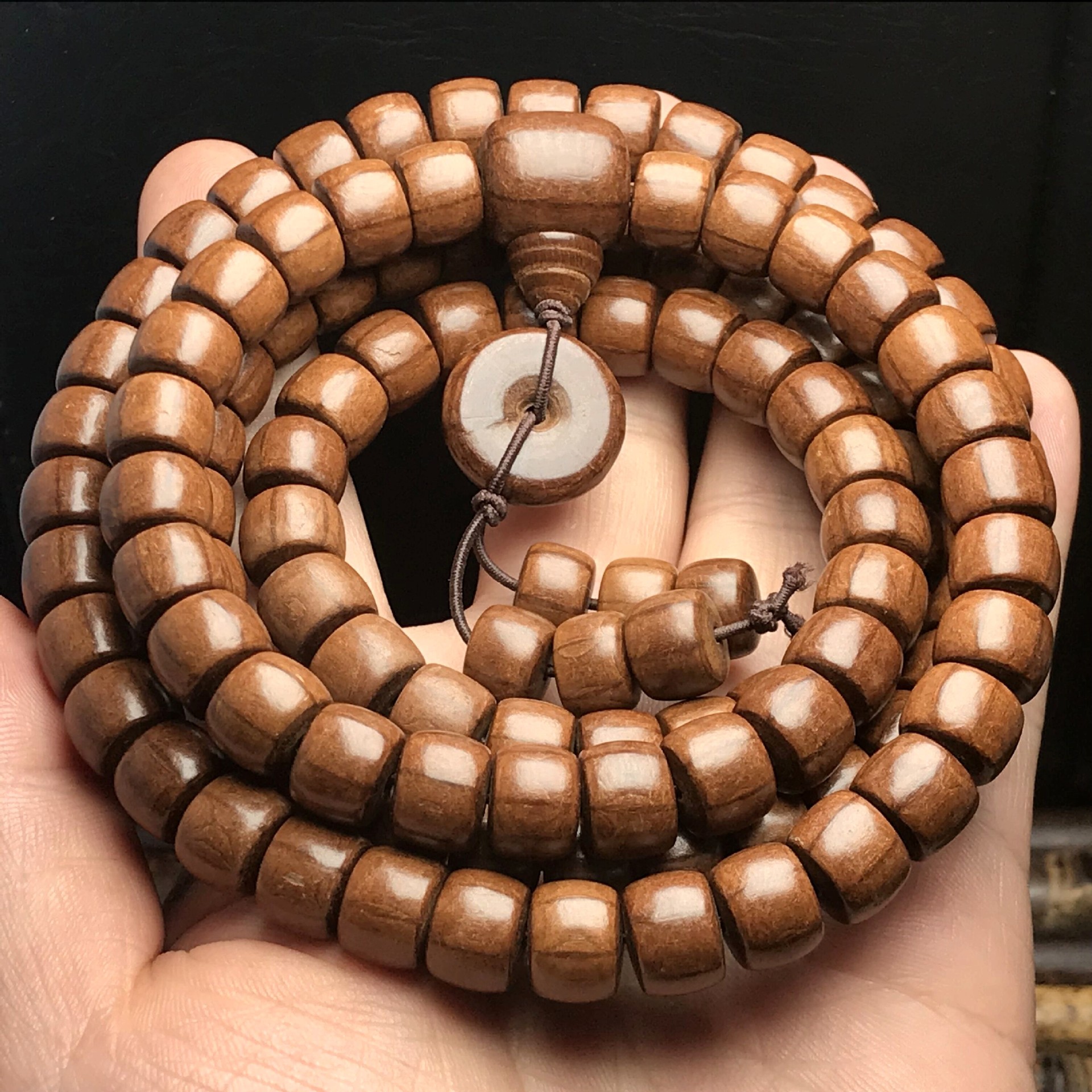 五台山藏式老料六道木108颗降龙木精品老料男女手持挂珠木质念珠