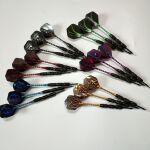 6支全金属抗摔飞镖针 另加12片飞镖尾翼 镖羽 镖叶套装-阿里巴巴