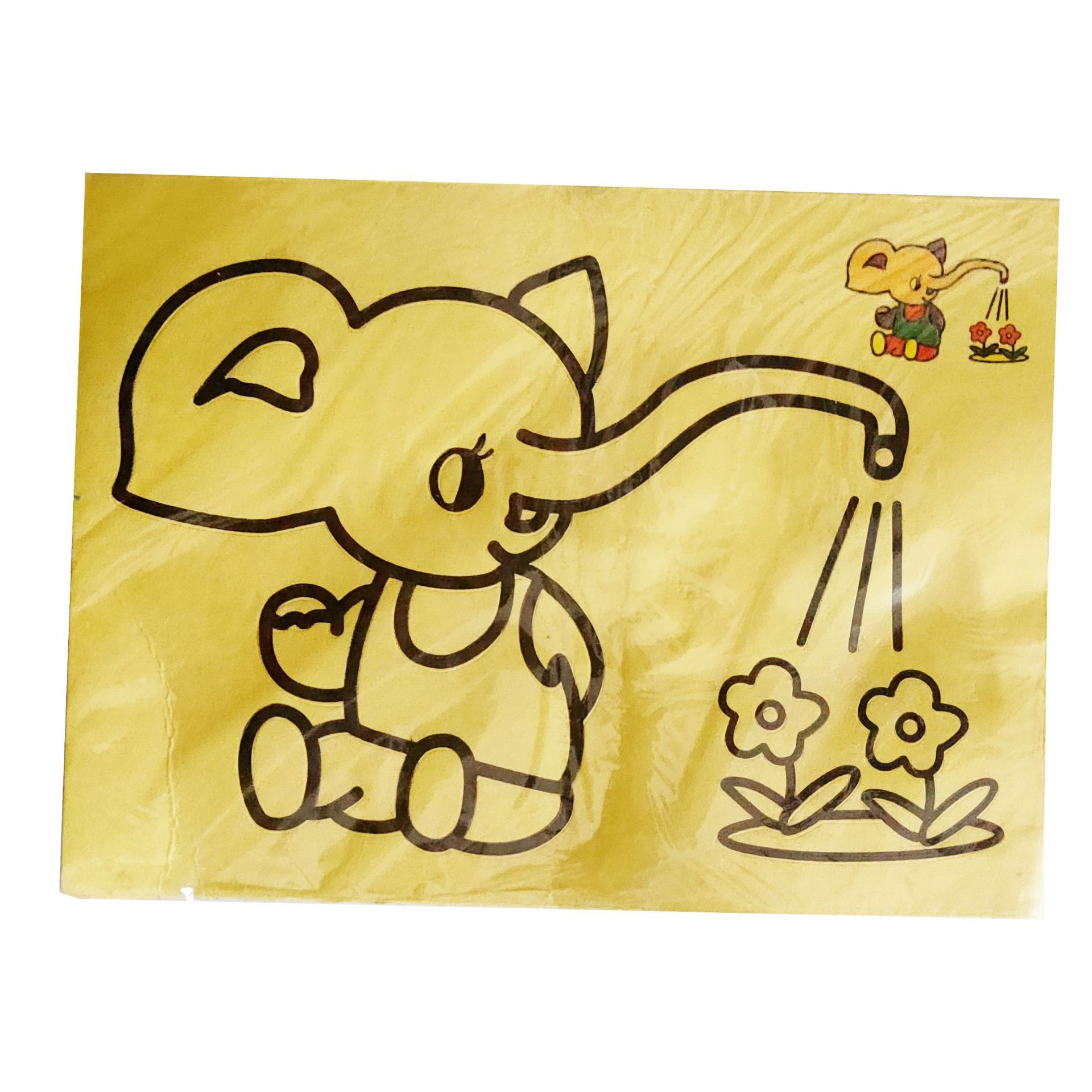 g手工制作儿童diy沙画制作玩具儿童胶画图画彩沙套装沙画益智0.09